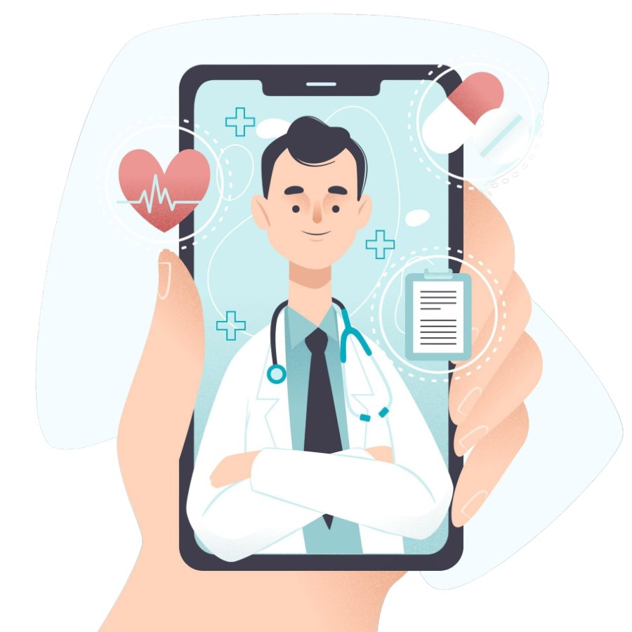 Consulta médica en línea a la distancia